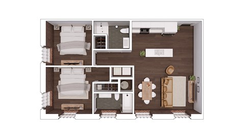 B2.4 Floor Plan at The Mill at Prattville, Prattville